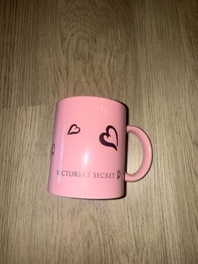 Victoria’s Secret Pink Heart Coffee Mug Y2K Ceramic Cup VS Rare Collectible